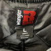 Wrangler 65145 Men's Insulated Duck Bibs Workwear Black with Pockets Size Large