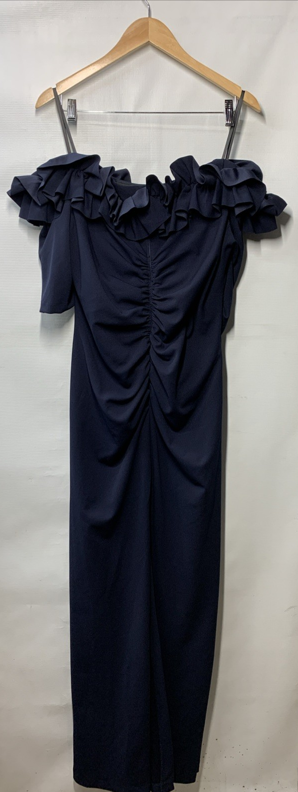 Xscape 3856XW Women's Long Off The Shoulder Scuba Crepe Formal Dress Size 16W