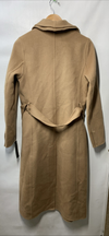 Tahari Women's Marla Wool-Blend Wrap Coat Long Sleeve Elegant Size XS Caramel