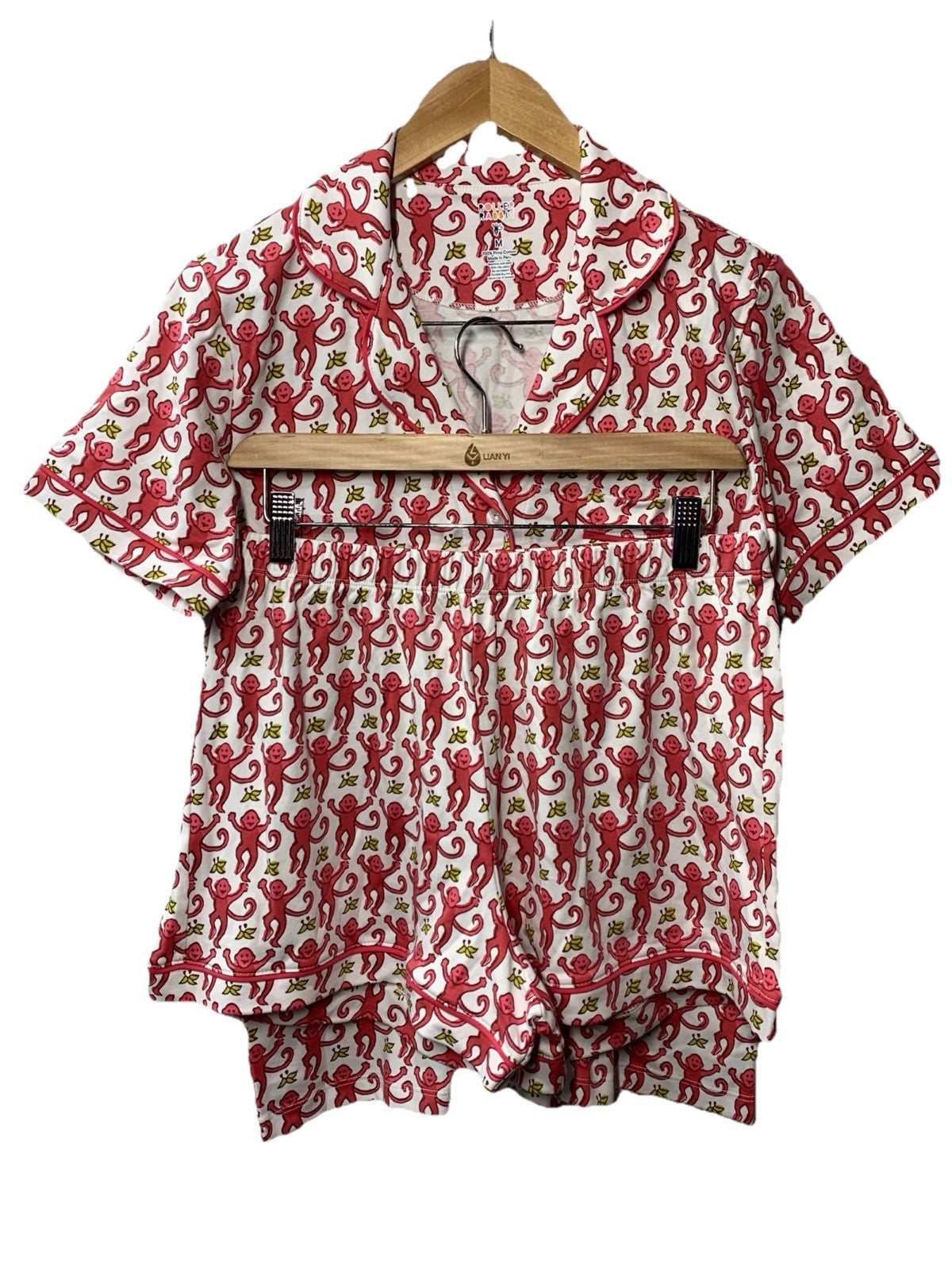 Rollar Rabbit Monkey Polo & Pajamas Sleepwear 100% Pima Cotton W-LNPJ-007 Medium
