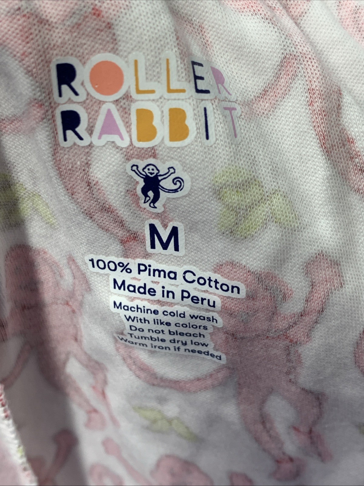 Rollar Rabbit Monkey Polo & Pajamas Sleepwear 100% Pima Cotton W-LNPJ-007 Medium