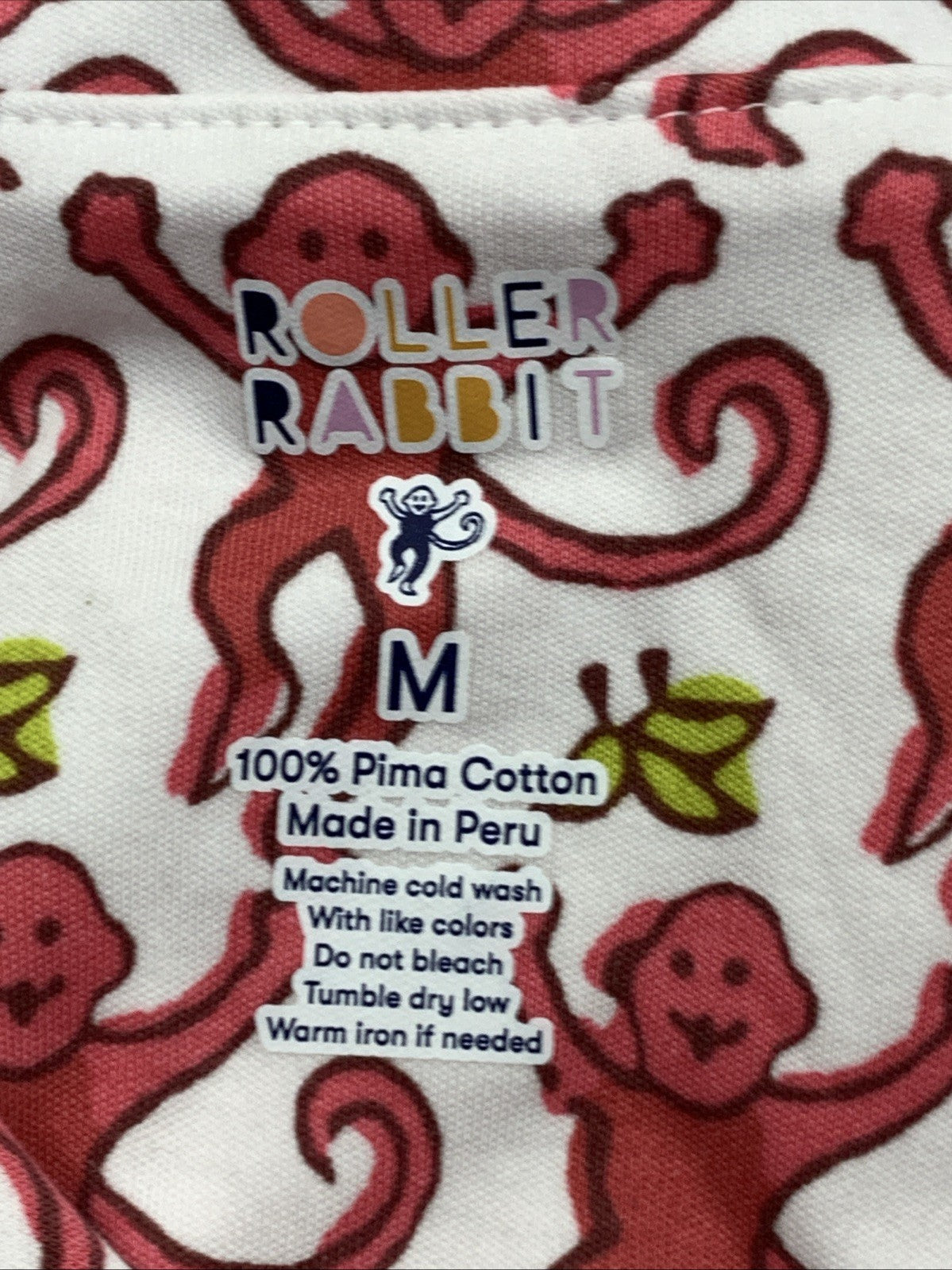 Rollar Rabbit Monkey Polo & Pajamas Sleepwear 100% Pima Cotton W-LNPJ-007 Medium