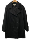 Anne Klein Women's Classic Double Breasted Wool Coat Long Sleeve Size 1X Black