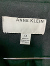 Anne Klein Women's Classic Double Breasted Wool Coat Long Sleeve Size 1X Black