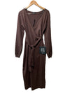 Lulus Women's Harlan Midi Sweater Dress Long Sleeve V-Neck Wrap Style Size XL