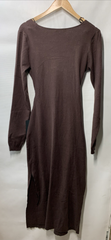 Lulus Women's Harlan Midi Sweater Dress Long Sleeve V-Neck Wrap Style Size XL