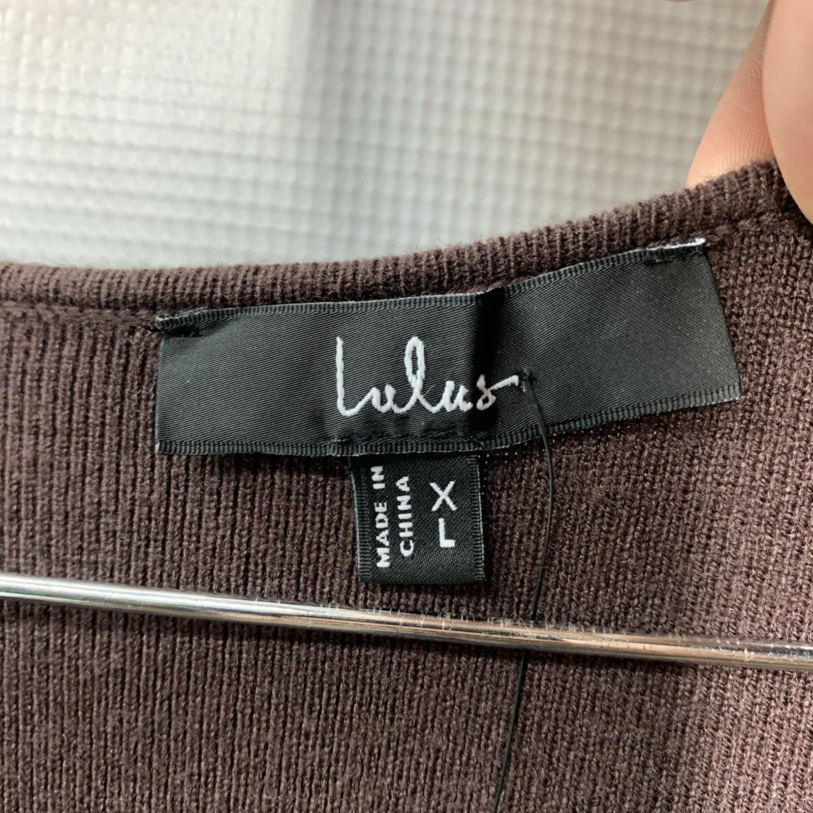 Lulus Women's Harlan Midi Sweater Dress Long Sleeve V-Neck Wrap Style Size XL