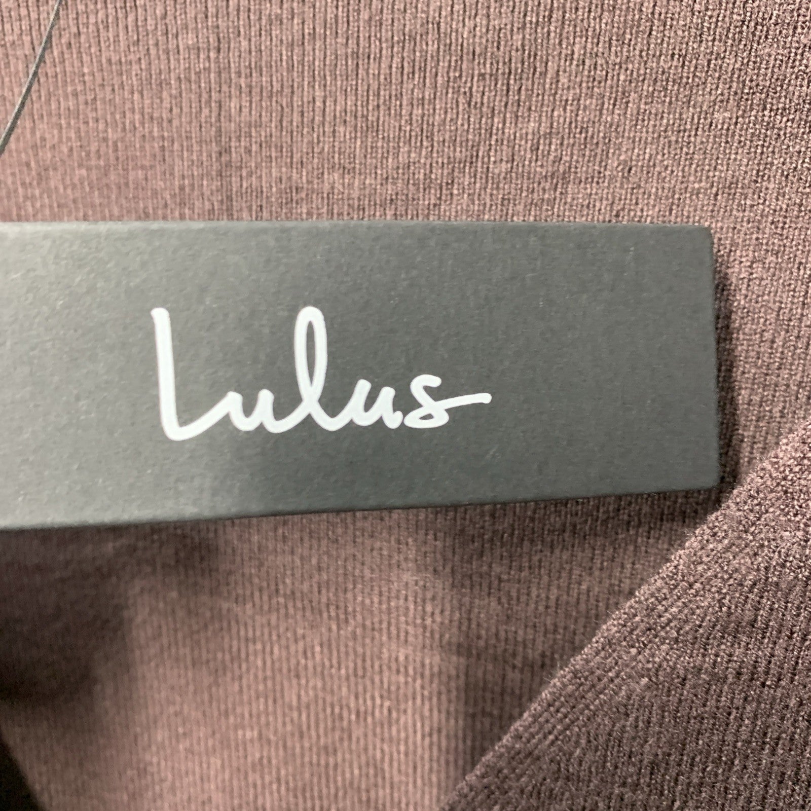 Lulus Women's Harlan Midi Sweater Dress Long Sleeve V-Neck Wrap Style Size XL