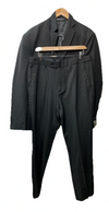 WULFUL Men 2 Piece Slim Fit Suit Set One Button Blazer Jacket Pants Size M Black