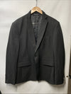 WULFUL Men 2 Piece Slim Fit Suit Set One Button Blazer Jacket Pants Size M Black