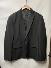 WULFUL Men 2 Piece Slim Fit Suit Set One Button Blazer Jacket Pants Size M Black