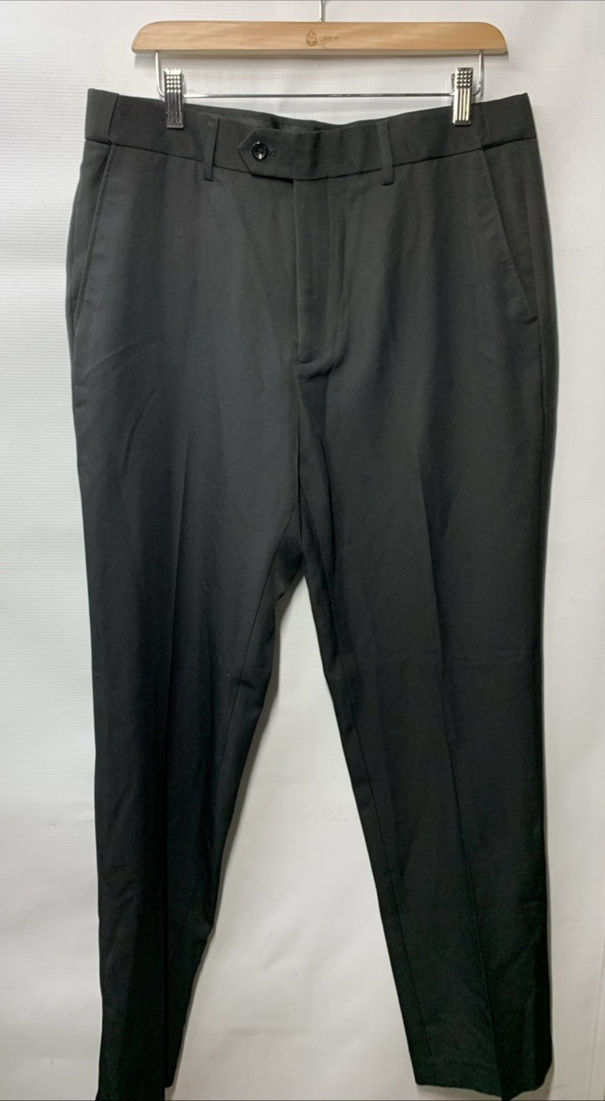 WULFUL Men 2 Piece Slim Fit Suit Set One Button Blazer Jacket Pants Size M Black