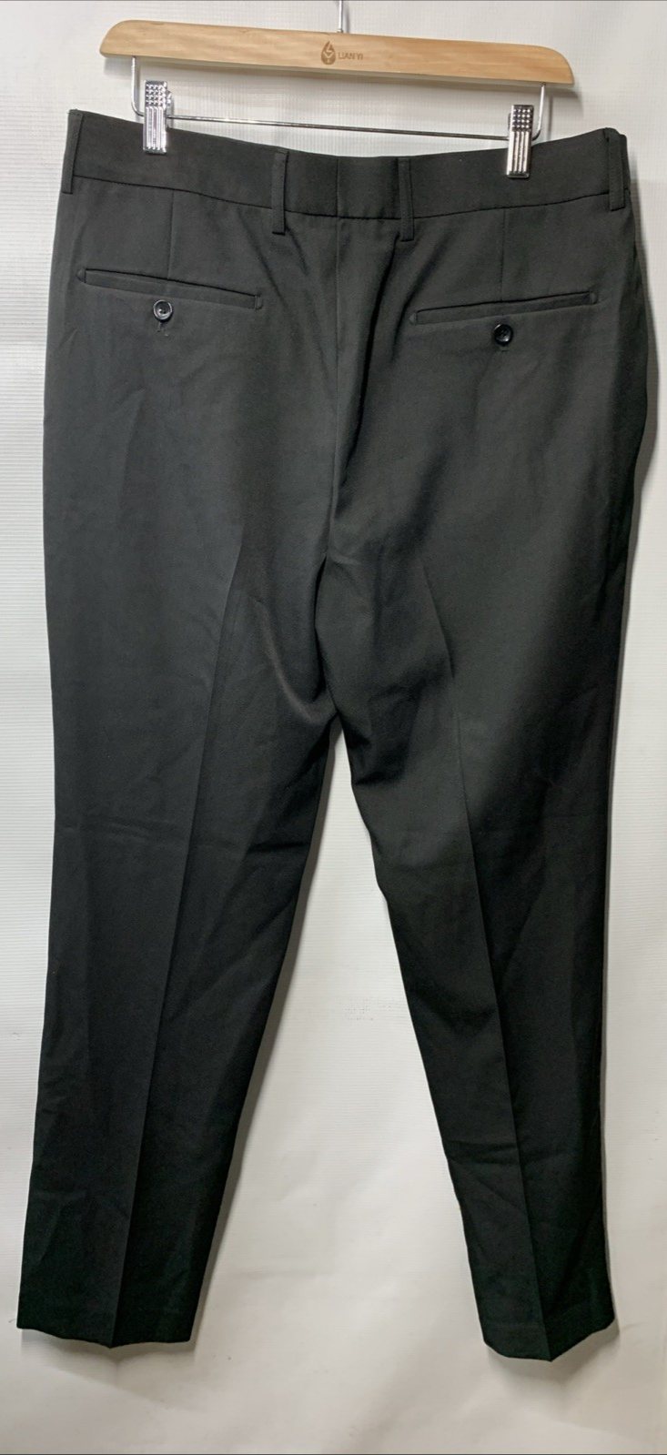 WULFUL Men 2 Piece Slim Fit Suit Set One Button Blazer Jacket Pants Size M Black
