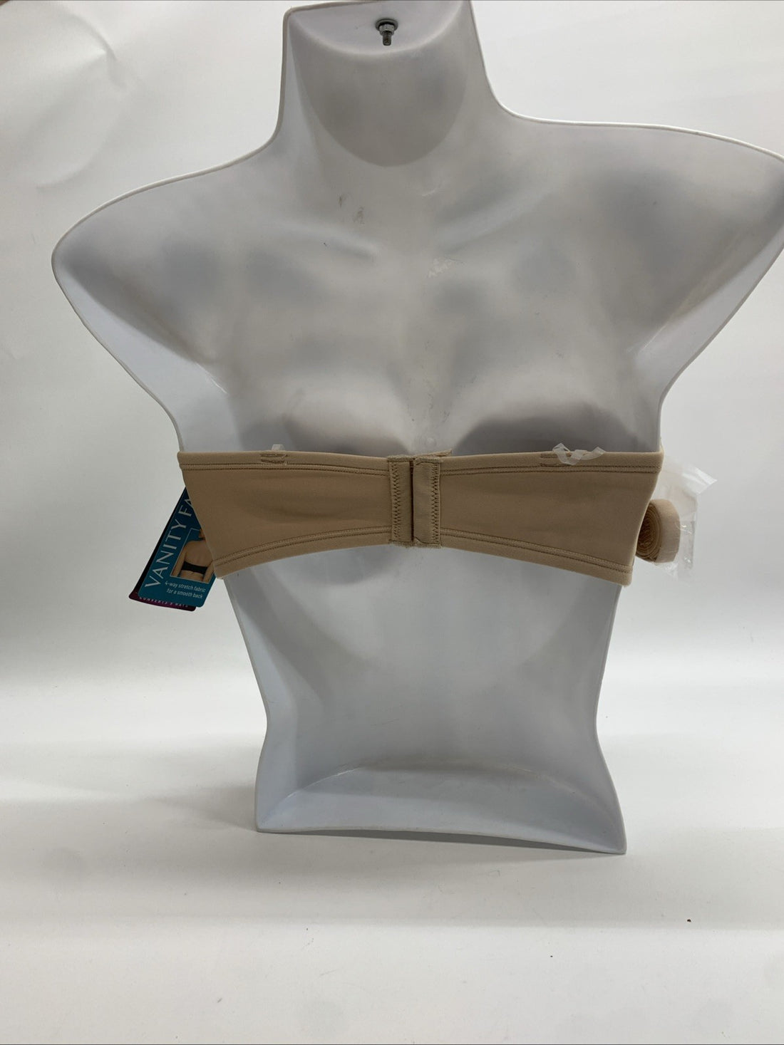 Vanity Fair Beauty Back Strapless Bra 74380 34B Beige Lightly Lined 4-Way Stretc