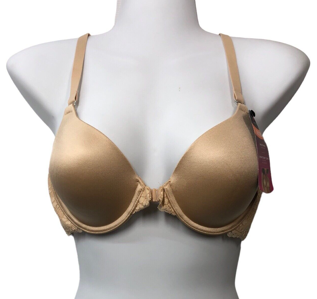 Maidenform One Fab Fit Full Coverage Racerback Underwired Bra 38C Beige 07112