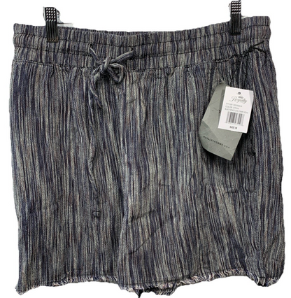 Royalty For Me Shorts Womens Medium Multi Striped Linen Pockets Drawstring Sz M