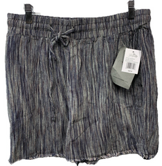 Royalty For Me Shorts Womens Medium Multi Striped Linen Pockets Drawstring Sz M