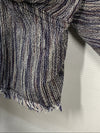 Royalty For Me Shorts Womens Medium Multi Striped Linen Pockets Drawstring Sz M