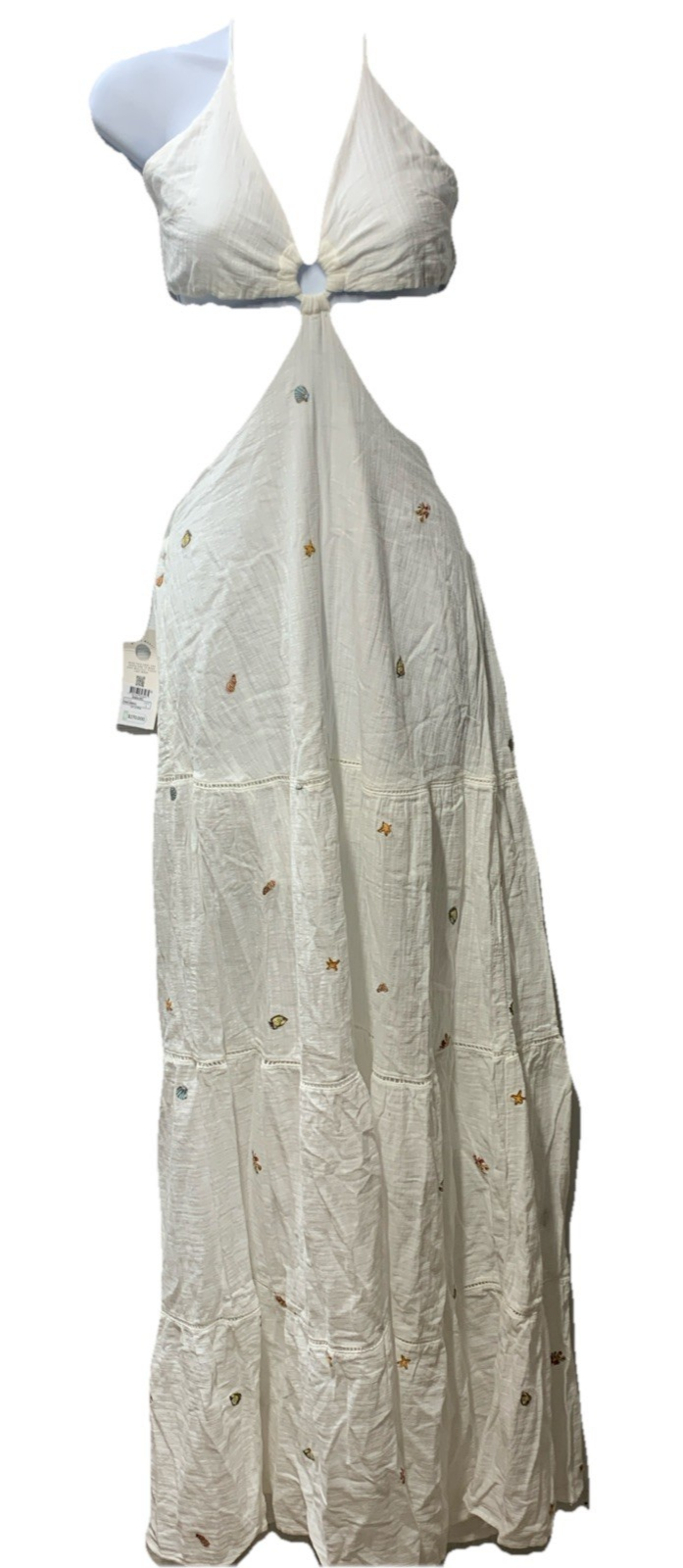 Maaji Freya Maxi Dress Sea Life Cocktail, Wedding Summer Resort Large White