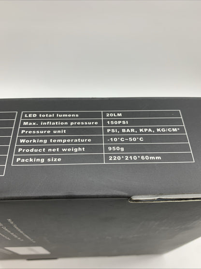 Oeaear Dual Motor Air Compressor AP10 3X Faster Inflation 150PSI 6000mAh DC 12V