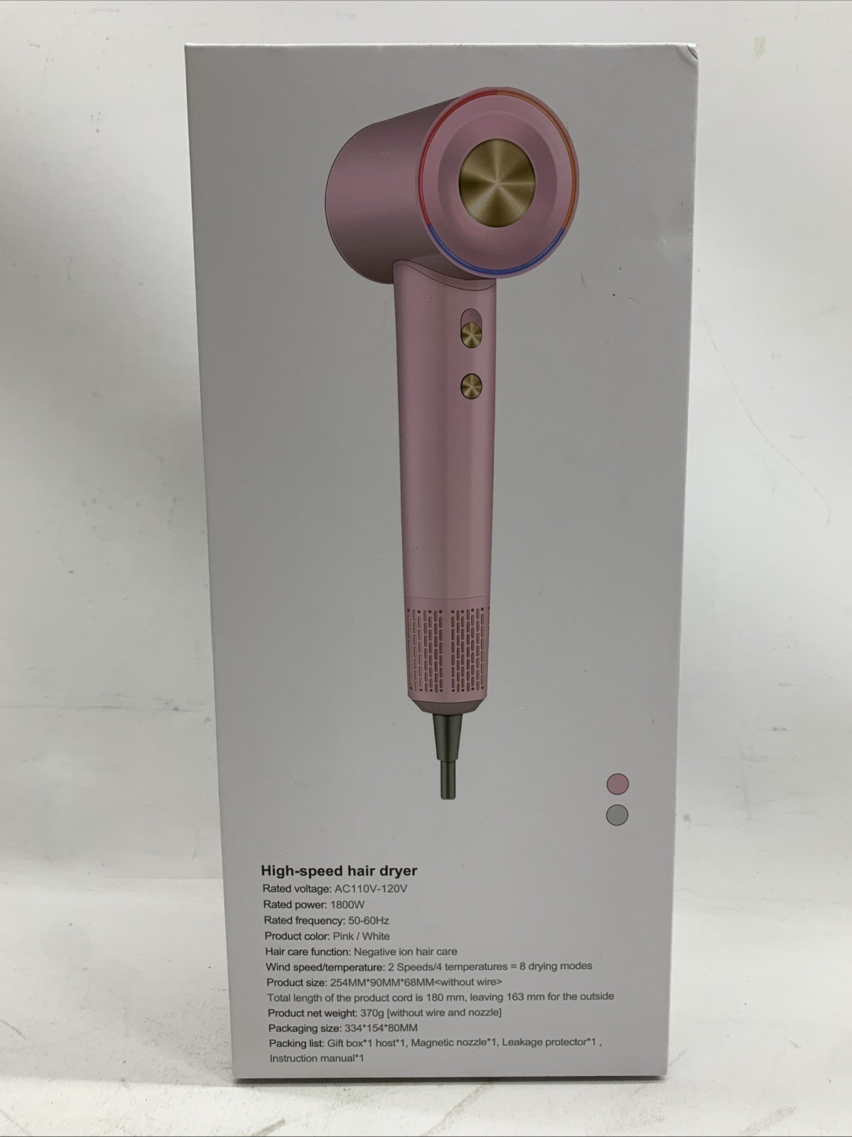 High Speed Hair Dryer 150000 RPM Brushless Motor Professional Blow Dryer 1800W