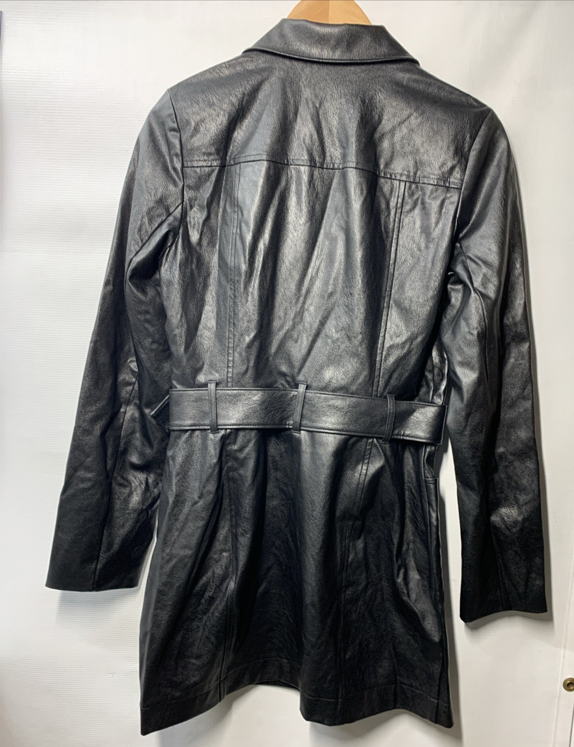 Paige Strada Moto Dress Women's Black Belted Zip Pockets Long Sleeve Size 6