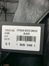 Paige Strada Moto Dress Women's Black Belted Zip Pockets Long Sleeve Size 6
