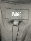 Paige Strada Moto Dress Women's Black Belted Zip Pockets Long Sleeve Size 6