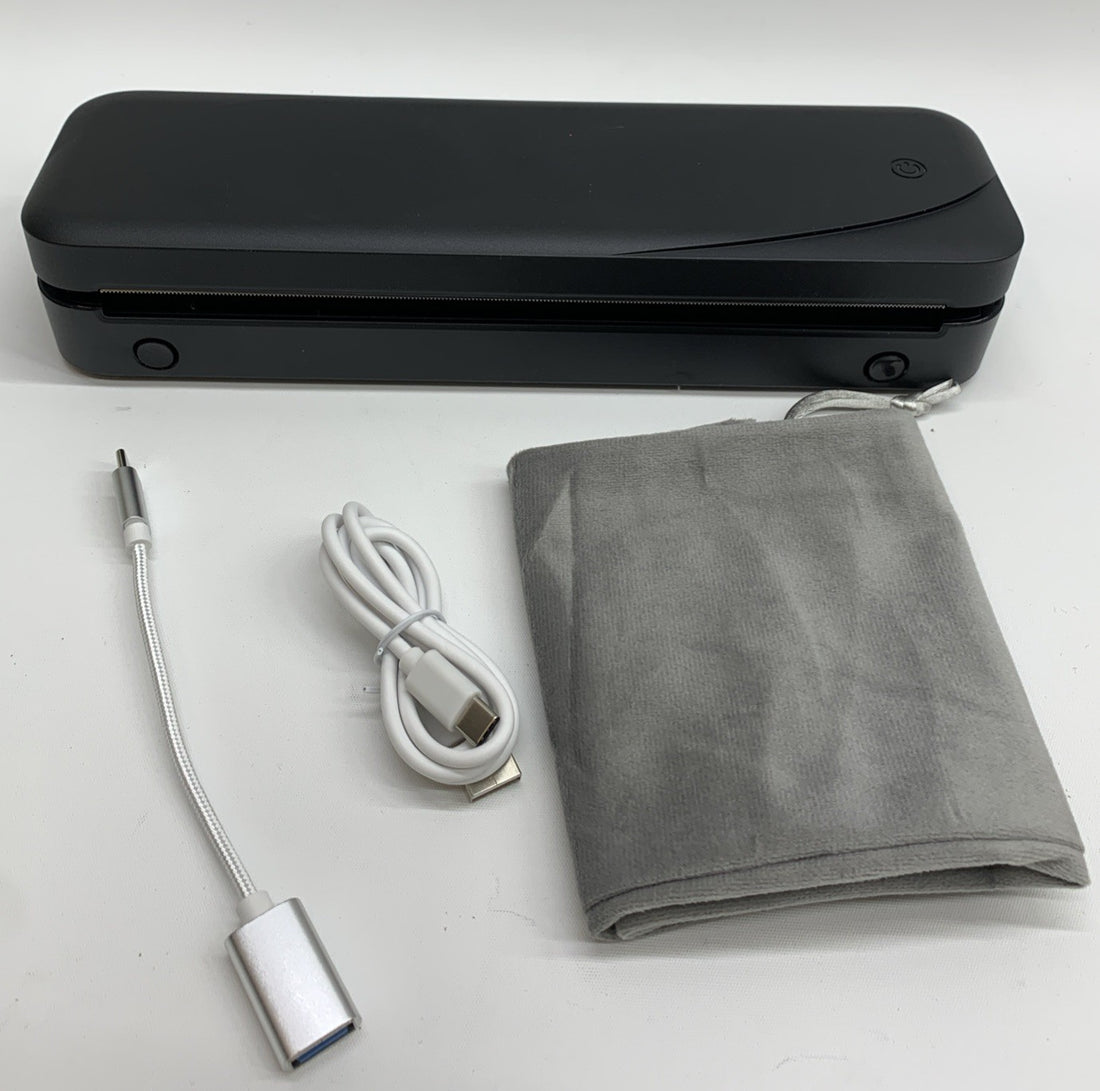 Portable Printer M833 Black for Travel Bluetooth Thermal Supports 8.5 x 11 Inch