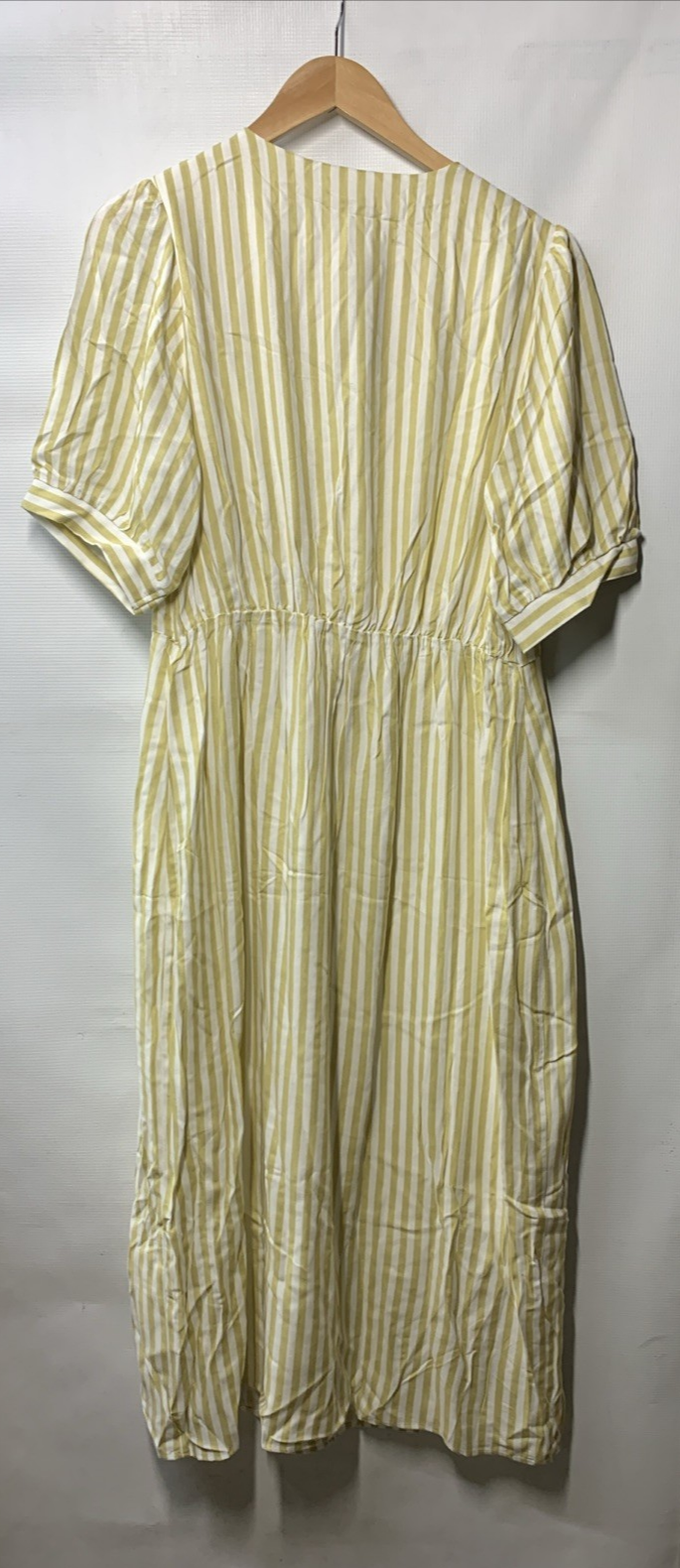 City Chic Women's Dress Charli Stripe Midi V-neck Button Elegant Size 12