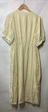 City Chic Women's Dress Charli Stripe Midi V-neck Button Elegant Size 12
