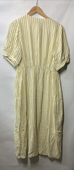 City Chic Women's Dress Charli Stripe Midi V-neck Button Elegant Size 12