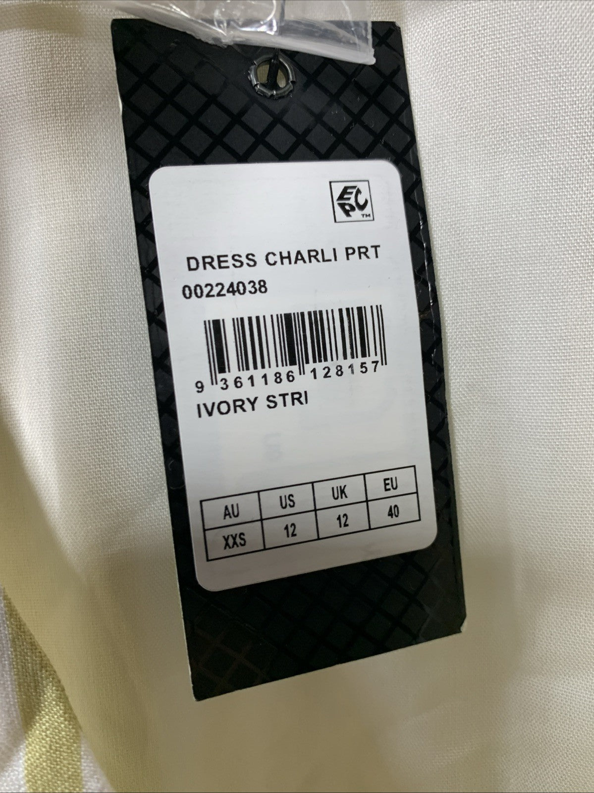 City Chic Women's Dress Charli Stripe Midi V-neck Button Elegant Size 12