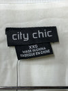 City Chic Women's Dress Charli Stripe Midi V-neck Button Elegant Size 12