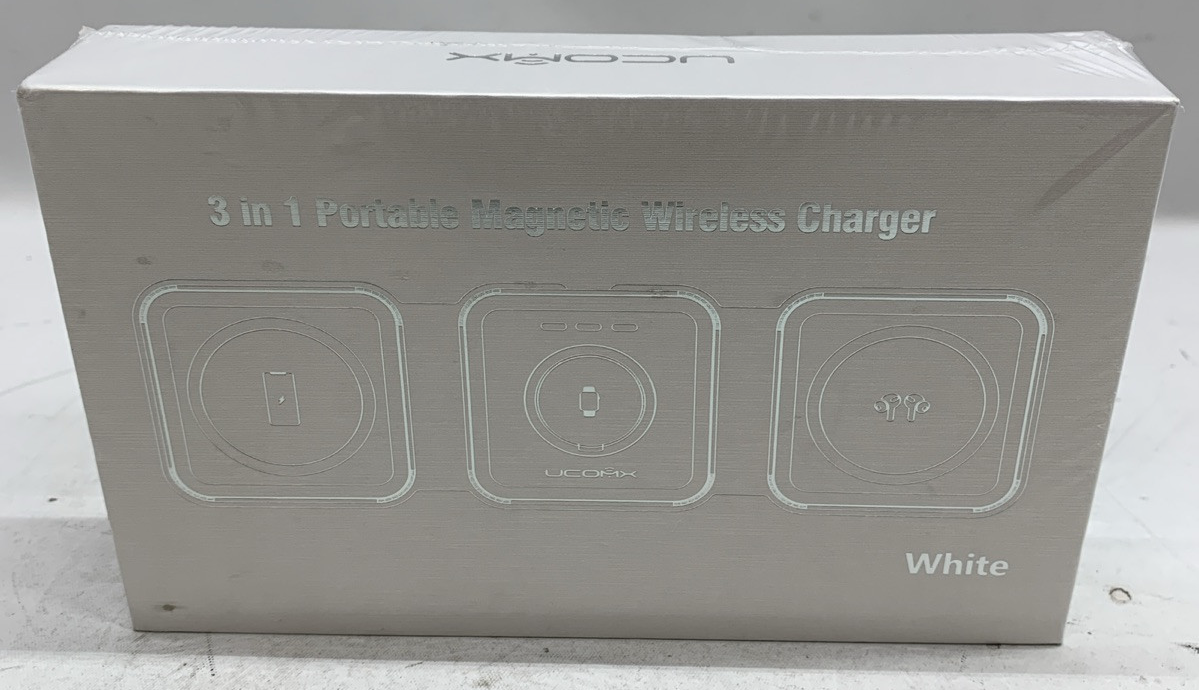 UCOMX Nano 3 in 1 Portable Magnetic Wireless Charger Black for Multple Device