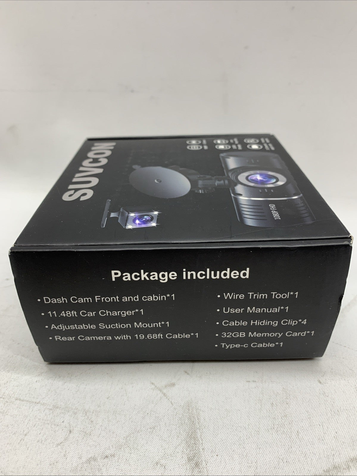 Suvcon Car Dash Cam 1080P Dash Camera 3 Channel Car Camera G-sensor 32gb Storage