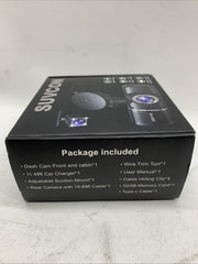 Suvcon Car Dash Cam 1080P Dash Camera 3 Channel Car Camera G-sensor 32gb Storage