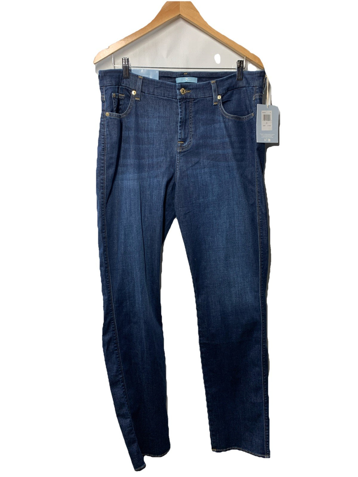 7 for All Mankind B(Air) Women's Kimmie Straight Leg Jeans 7E040C44 Pant Size 33