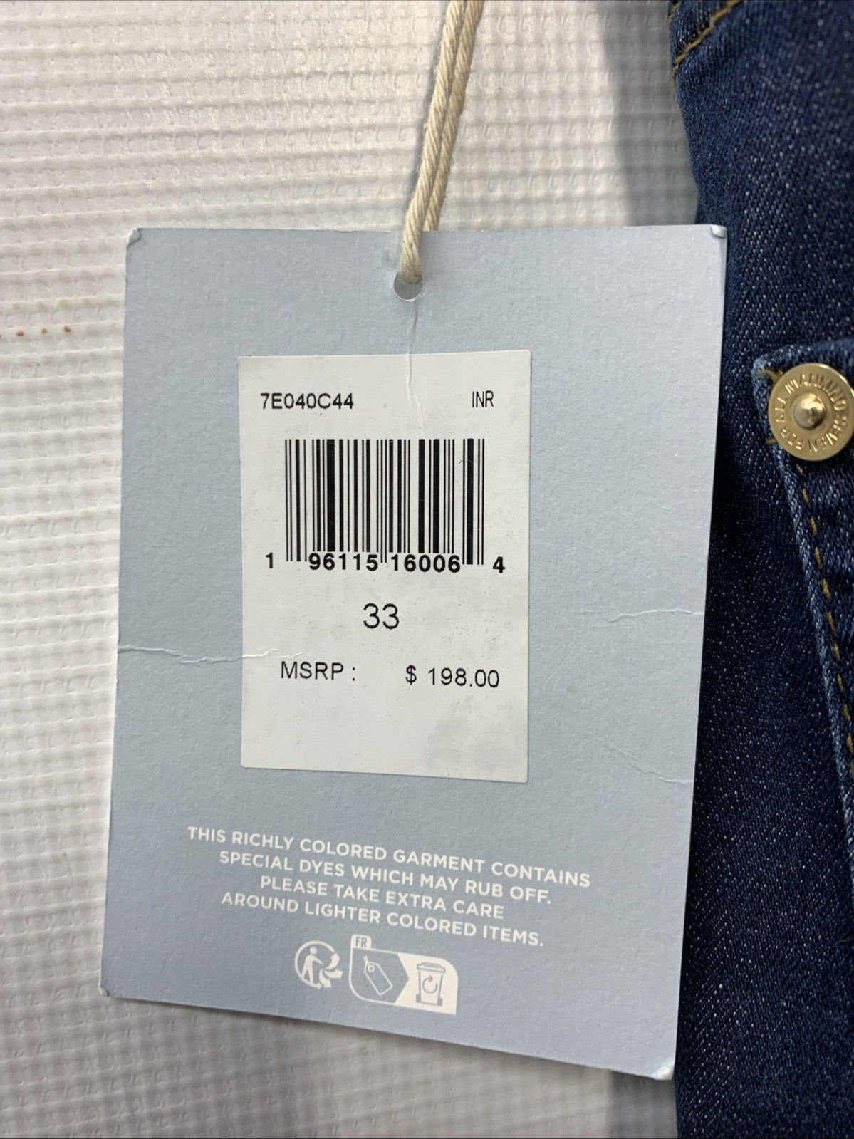 7 for All Mankind B(Air) Women's Kimmie Straight Leg Jeans 7E040C44 Pant Size 33