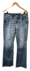 Miss Me Women’s Cross Embellished Pockets Mid-Rise Bootcut Jeans Size 31x32