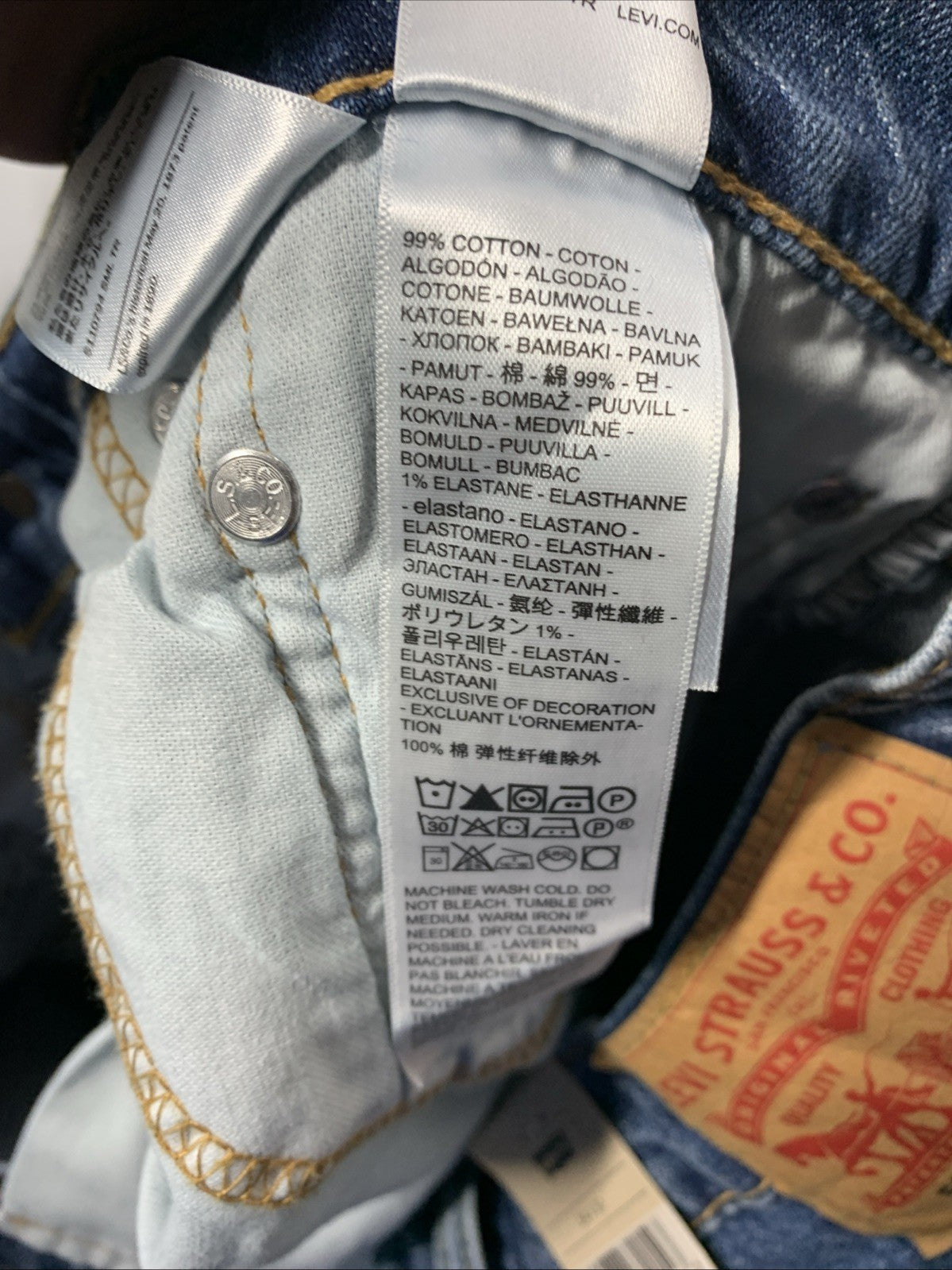 Levi's Men's 505 Regular Fit Straight Leg Jeans Long Pants Eco Ease Size 34x30