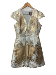 Vince Camuto Women’s Jacquard Cap Sleeve V-Neck Fit and Flare VC1M8228 Size 6