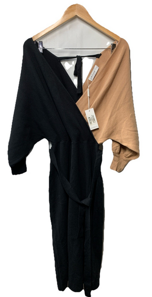 Petal & Pup Womens Nate Dress Evening Date Night V-neck Wide Long Sleeve Size 12