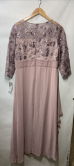 Alex Evenings Women's Long Lace Top Empire Waist Dress 3/4
