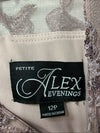 Alex Evenings Women's Long Lace Top Empire Waist Dress 3/4