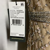Adrianna Papell Short Sleeve Grid Beaded Gown with Intricate Beading Size 4