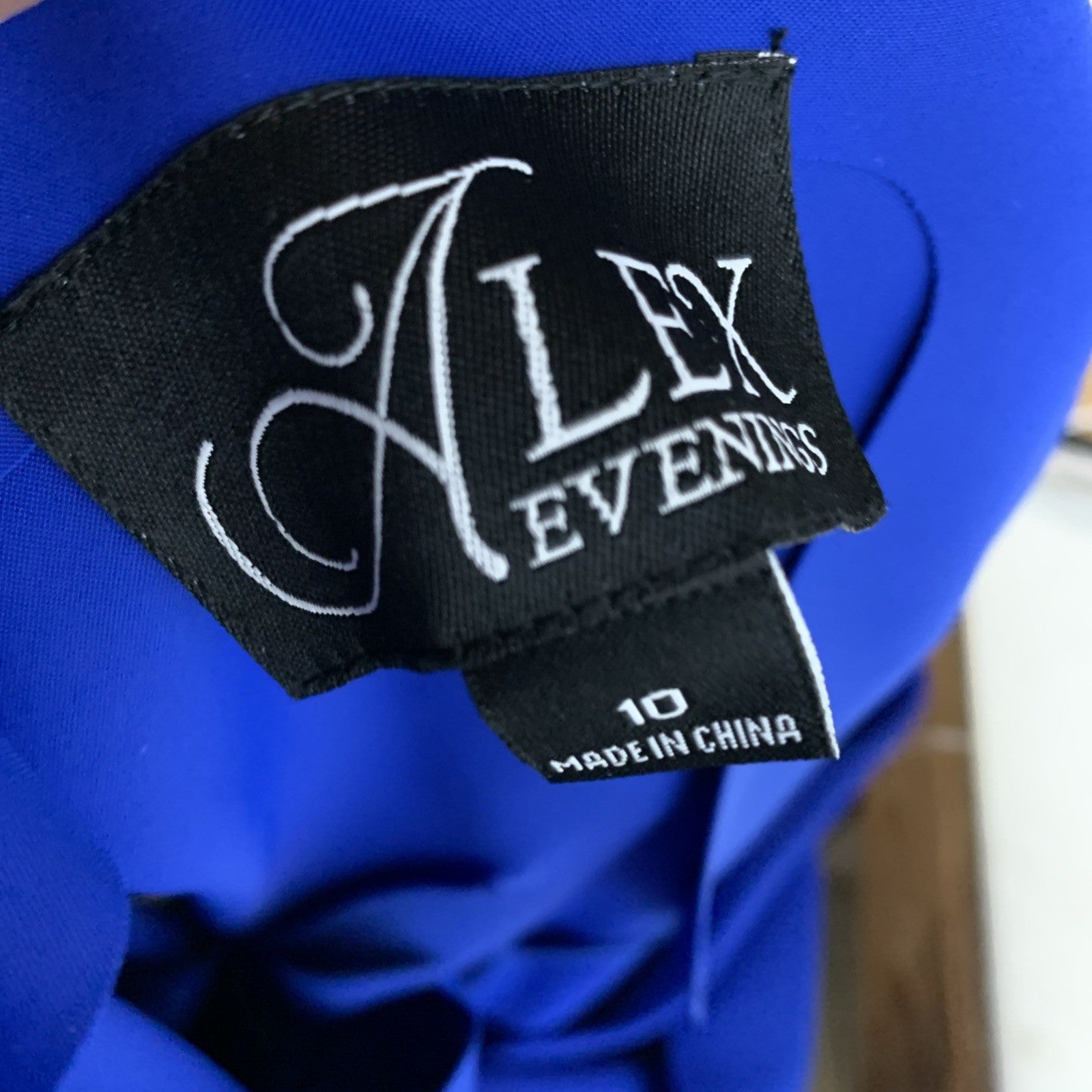 Alex Evenings Sleeveless Dress V-neck Royal Blue Formal Wedding 134005 Size 10