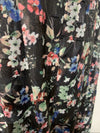 Adrianna Papell Gown Metallic Pleated Halter Floral Maxi Sleeveless Size 10