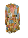 Petal & Pup Women Silante Long Sleeve Mini Dress Button Tie TFE7125-7-PP Size 10