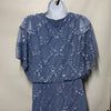 Adrianna Papell Blouson Beaded Long Dress Women's with Flutter Sleeves Size 6